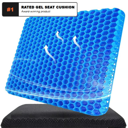 NEYVA™ 100% Gel Seat Cushion – Ergonomic Breathable Cushion for Hip & Back Support